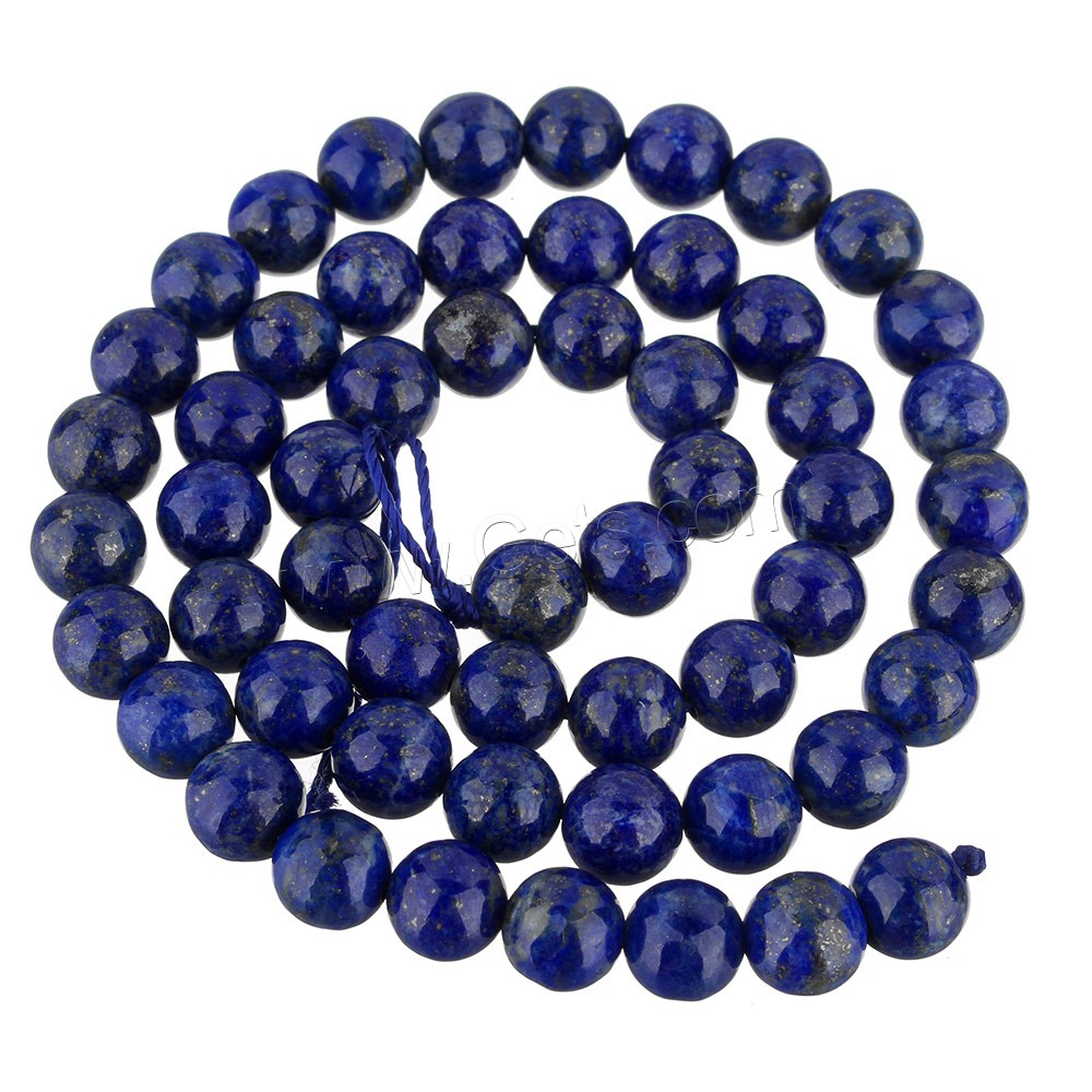 Natural Lapis Lazuli Beads, Round, different size for choice, Grade AA, Length:Approx 15.5 Inch, Sold By Strand