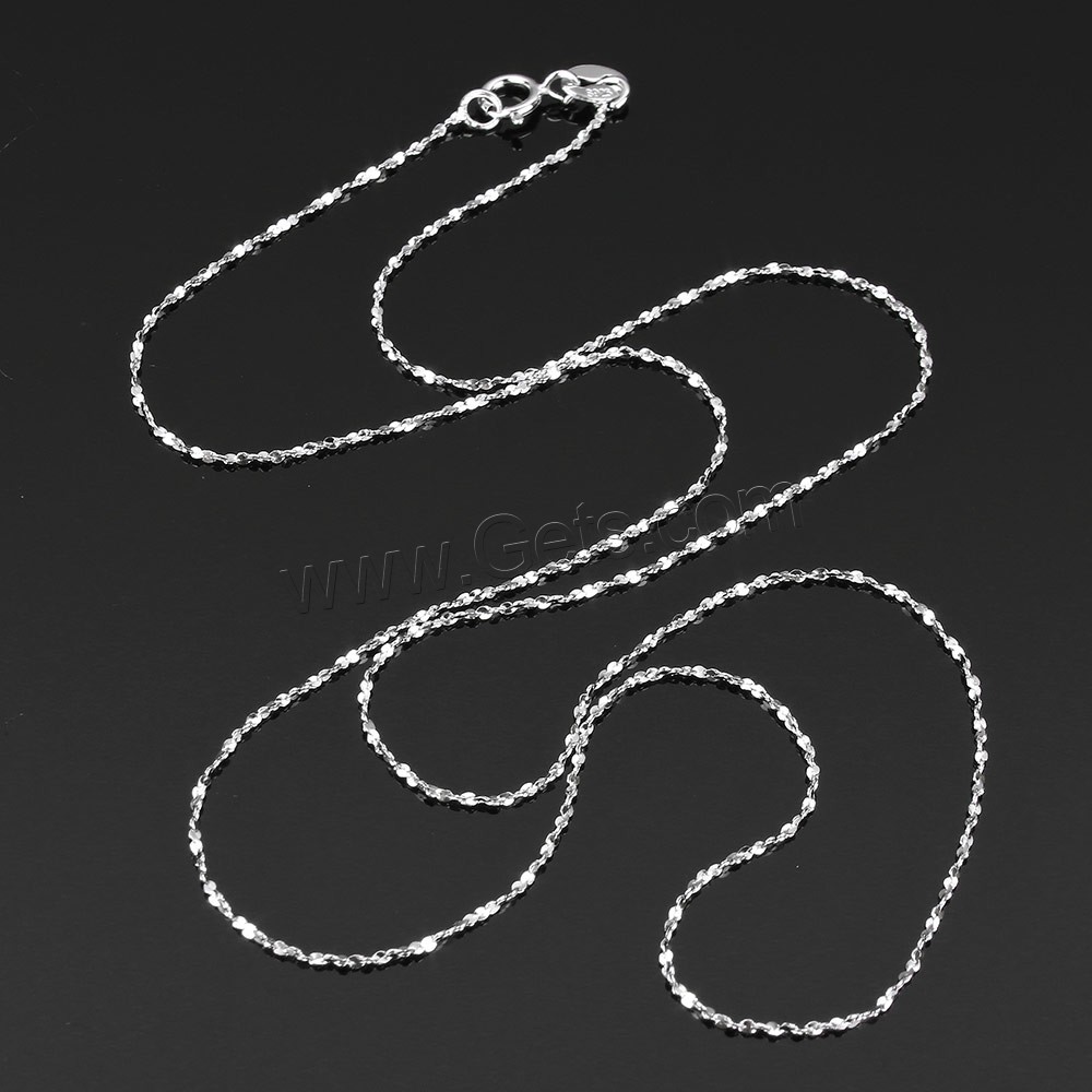 Sterling Silver Necklace Chain, 925 Sterling Silver, different length for choice, 1mm, Sold By Strand