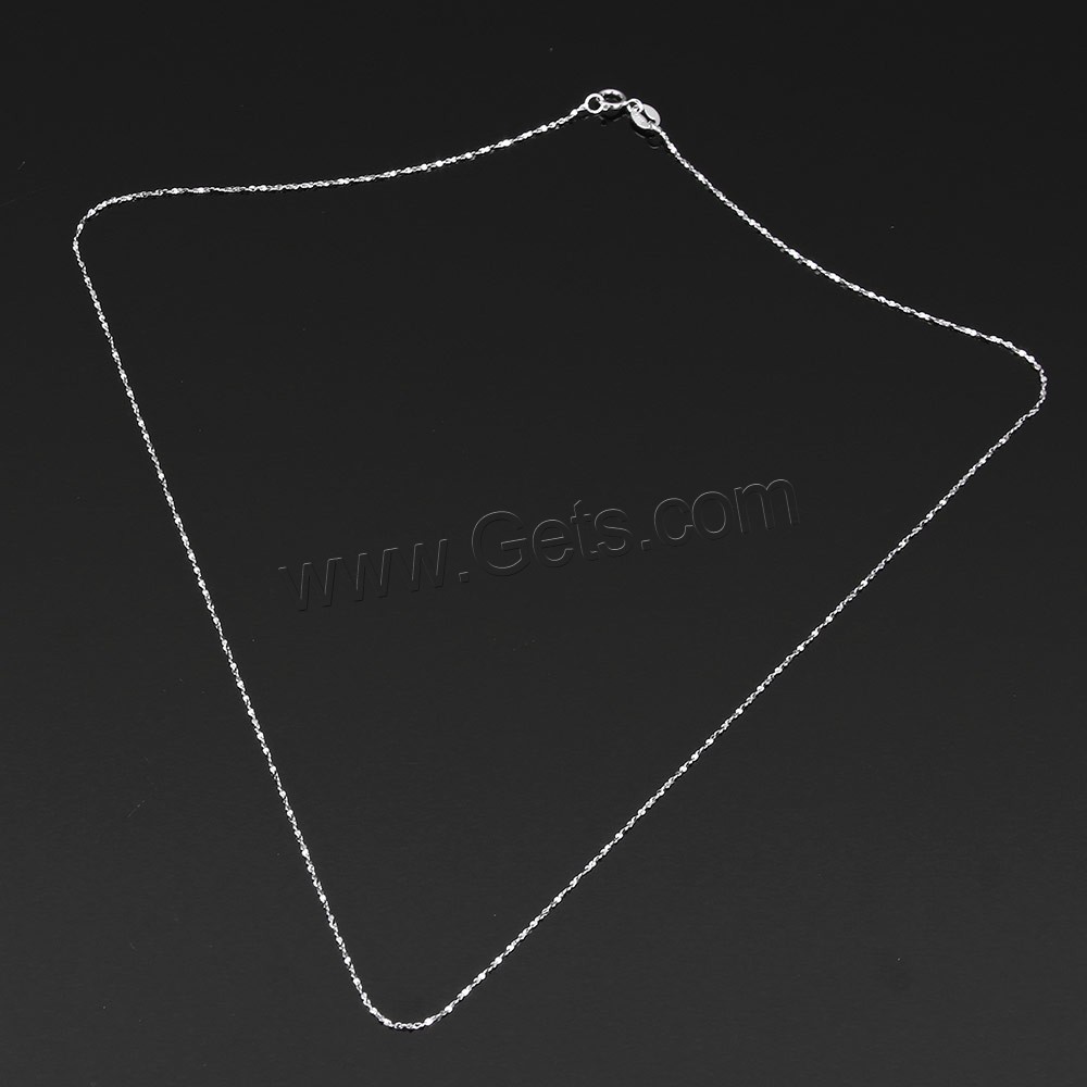 Sterling Silver Necklace Chain, 925 Sterling Silver, different length for choice, 1mm, Sold By Strand