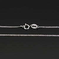 Collar de cadena de plata esterlina, plata de ley 925, longitud diferente para la opción & giro oval, 1x0.5mm, Vendido por Sarta