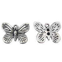 Zinc Alloy Animal Pendants, Butterfly, antique silver color plated, lead & cadmium free Approx 1mm, Approx 