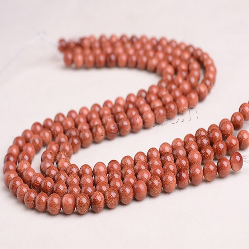 Goldstone Beads, Round, synthetic, different size for choice, Hole:Approx 1-2mm, Length:Approx 15 Inch, Sold By Strand