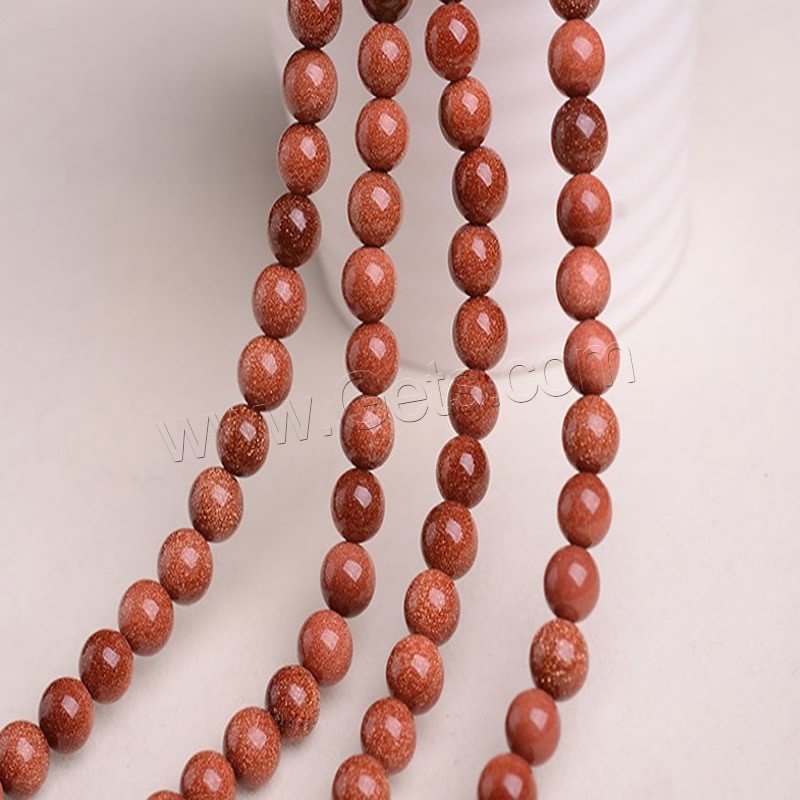 Goldstone Beads, Round, synthetic, different size for choice, Hole:Approx 1-2mm, Length:Approx 15 Inch, Sold By Strand