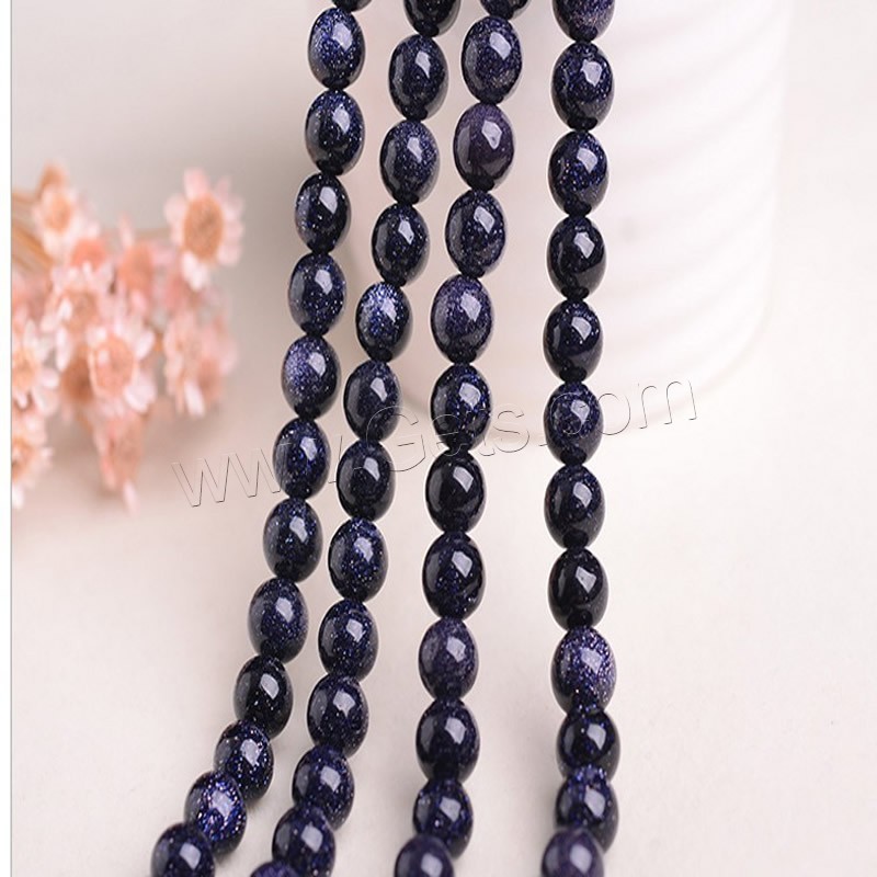 Blue Goldstone Beads, Round, natural, different size for choice, Hole:Approx 1-2mm, Length:Approx 15 Inch, Sold By Strand