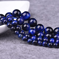 Perles d'Oeil de tigre, Rond, naturel, normes différentes pour le choix, bleu, année AAAAA Environ 1-2mm Environ 15 pouce, Vendu par brin