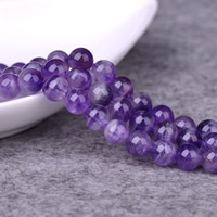 Perles améthystes Naturelles, améthyste, Rond, Février Birthstone & normes différentes pour le choix Environ 1-2mm Environ 15 pouce, Vendu par brin