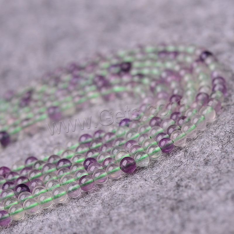 Purple Fluorite Beads, Round, natural, different size for choice, Hole:Approx 1-2mm, Length:Approx 15 Inch, Sold By Strand