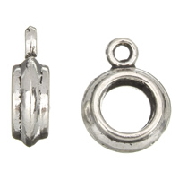 Zinklegierung Stiftöse Perlen, antik silberfarben plattiert, frei von Blei & Kadmium, 4x14x4mm, Bohrung:ca. 1.5mm, 5mm, 100G/Tasche, verkauft von Tasche