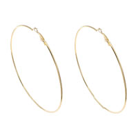 Brass Hoop Earring, gold color plated, nickel, lead & cadmium free 