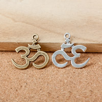 Zinc Alloy Jewelry Pendants, OM Symbol, plated Approx 1.5mm 