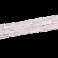 Abalorio De Cuarzo Rosa Natural, cuarzo rosado, Rectángular, 4x13mm, agujero:aproximado 1mm, longitud:aproximado 15 Inch, aproximado 29PCs/Sarta, Vendido por Sarta