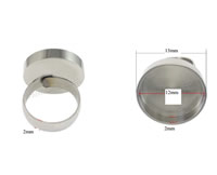 Stainless Steel Bezel Ring Base original color 2mm [