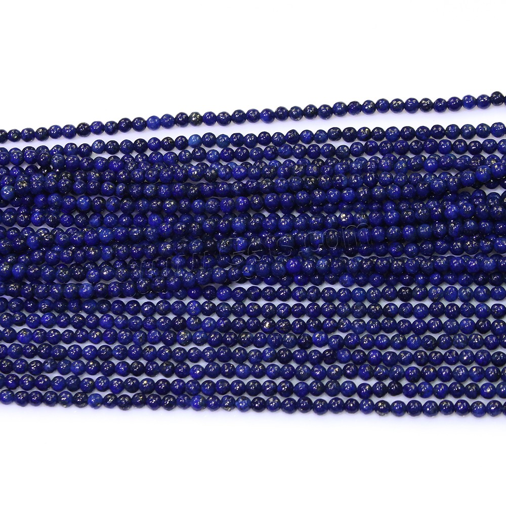 Synthetische Lapis Lazuli Perlen, synthetischer Lapis, rund, verschiedene Größen vorhanden, Bohrung:ca. 0.5mm, Länge:ca. 15.5 ZollInch, verkauft von Strang