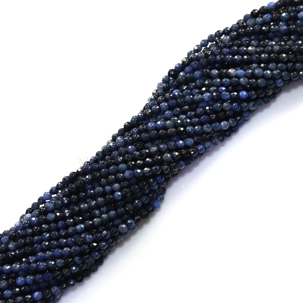 Perles en sodalite, Rond, naturel, normes différentes pour le choix & facettes, Trou:Environ 0.5mm, Longueur:Environ 16 pouce, Vendu par brin