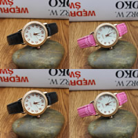 Reloj de Pulsera de mujeres, Cuero de PU, con Vidrio & aleación de zinc, chapado, más colores para la opción, 29mm, longitud:aproximado 8.3 Inch, Vendido por UD