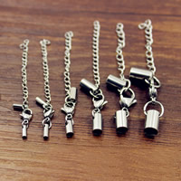 Stainless Steel Lobster Claw Cord Clasp & with end cap, original color [