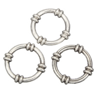 Zinklegierung Verbindungsring, Kreisring, antik silberfarben plattiert, frei von Blei & Kadmium, 21x4mm, Bohrung:ca. 13mm, 100G/Tasche, verkauft von Tasche