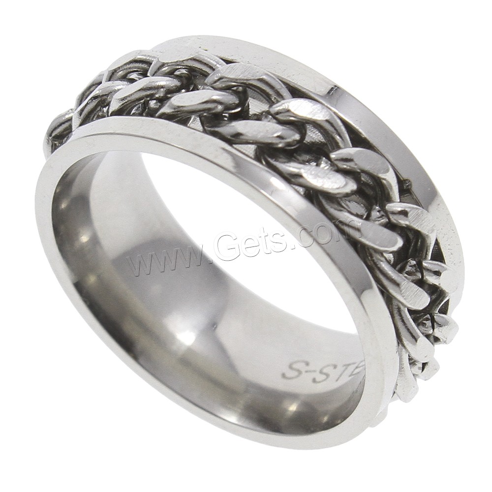 Men Stainless Steel Ring in Bulk, different size for choice & faceted & blacken, 23x8mm, Sold By PC