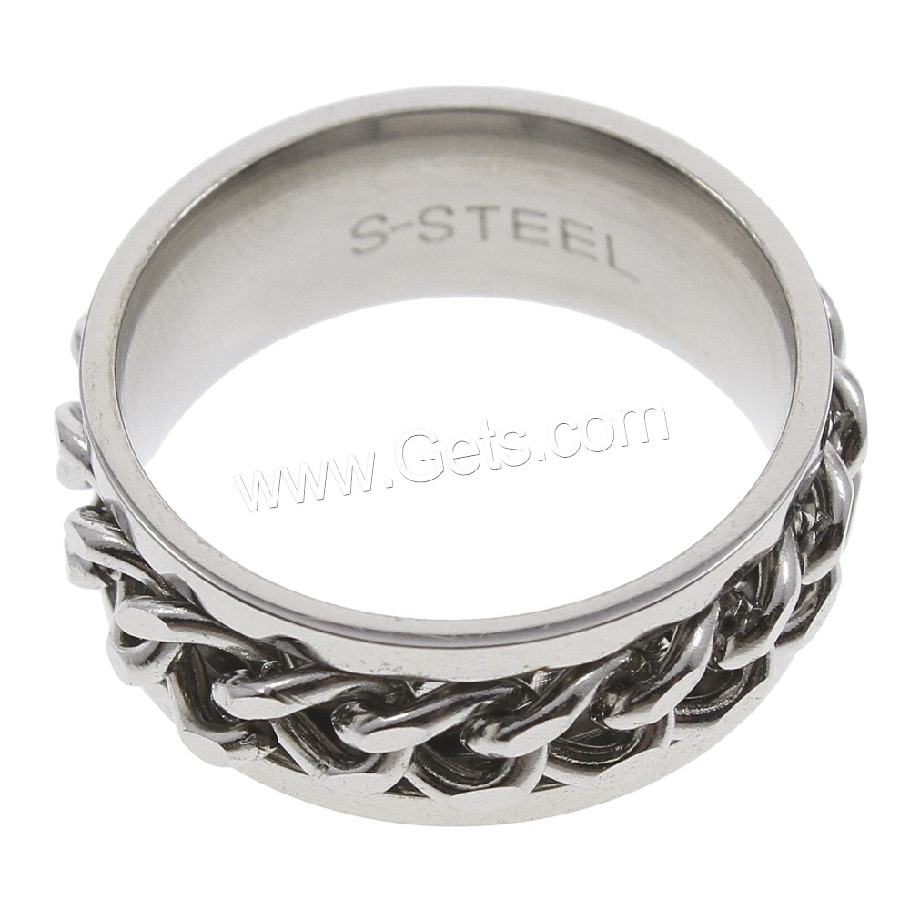 Men Stainless Steel Ring in Bulk, different size for choice & faceted & blacken, 23x8mm, Sold By PC