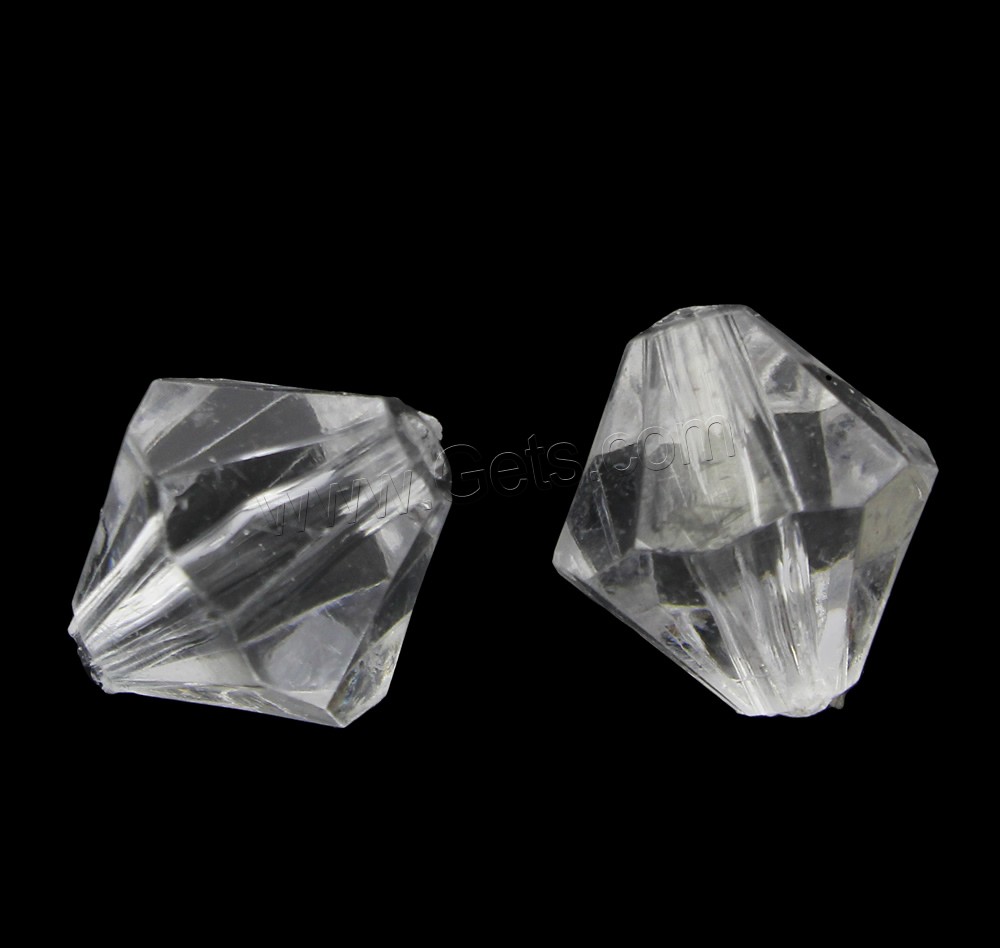 Transparent Acrylic Beads, Bicone, different size for choice & faceted, Sold By Bag