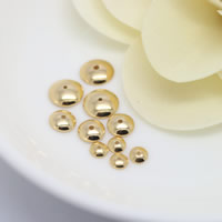 Brass Bead Cap, 24K gold plated Approx 1mm 