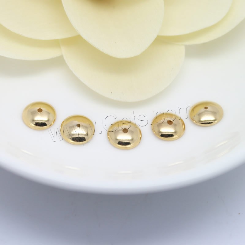 Brass Bead Cap, 24K gold plated, different size for choice, Hole:Approx 1mm, Sold By PC