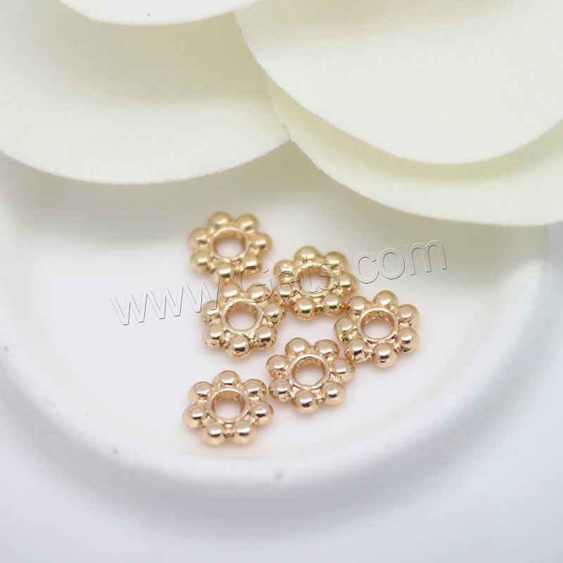 Brass Spacer Beads, Flower, 24K gold plated, different size for choice, Sold By PC