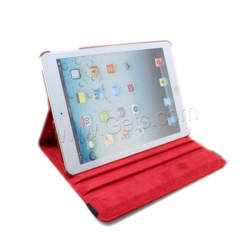 Cuero de PU Funda iPad titular, con Plástico PC, Rectángular, diferentes estilos para la opción, más colores para la opción, Vendido por UD