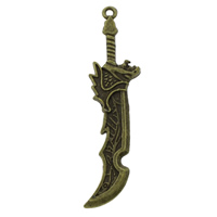 Zinc Alloy Jewelry Pendants, Sword, antique bronze color plated, lead & cadmium free Approx 1.5mm 