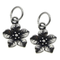 Stainless Steel Flower Pendant, 316L Stainless Steel, blacken Approx 5mm 