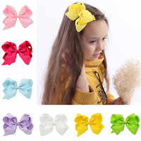 Pince à cheveux enfants, ruban de gros-grain, avec pince de fer, Noeud papillon, Placage de couleur platine, pour les enfants, plus de couleurs à choisir Vendu par PC