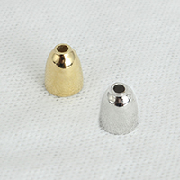 Messing Endkappe, plattiert, keine, 6x7x6mm, Bohrung:ca. 1.2mm, 4.5mm, verkauft von PC