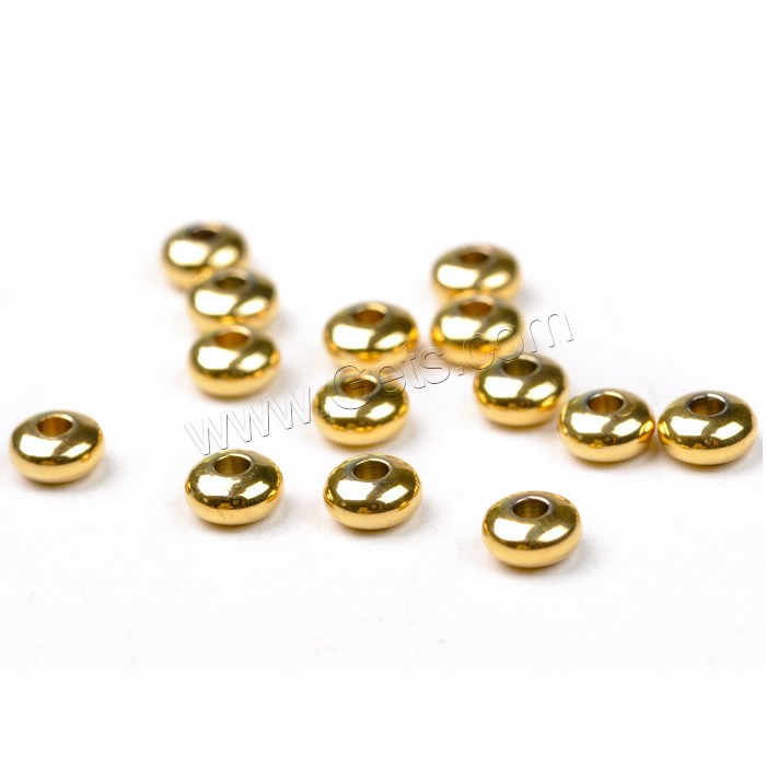 Brass Jewelry Beads, gold color plated, different size for choice & seamless, Sold By PC