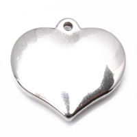 Stainless Steel Heart Pendants, original color Approx 1mm 