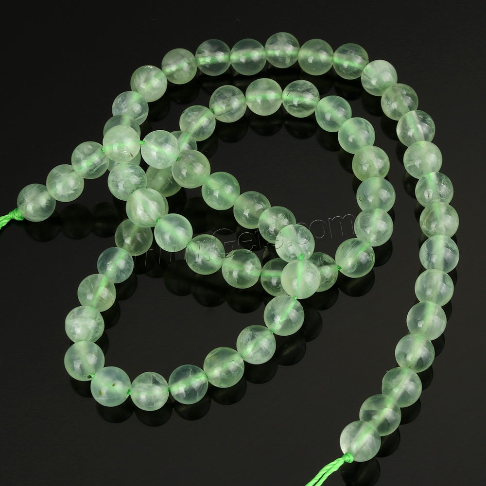 Pierre raisin naturelle, Prehnite nature, Rond, normes différentes pour le choix, Trou:Environ 1-2mm, Longueur:Environ 16 pouce, Vendu par brin