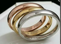 Bague en acier inoxydable, acier inoxydable 316L, Placage, plus de couleurs à choisir Vendu par PC[