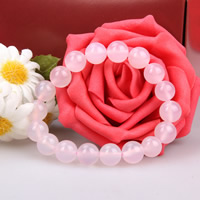 cuarzo rosado Pulsera, Esférico, natural, diverso tamaño para la opción, longitud:aproximado 7 Inch, Vendido por Sarta