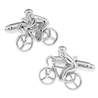 Brass Cufflinks, Bike, platinum color plated, nickel, lead & cadmium free, 10-20mm 