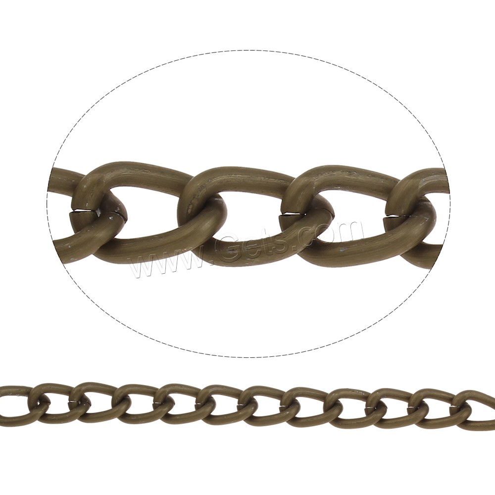 Aluminum Twist Oval Chain nickel, lead & cadmium free 