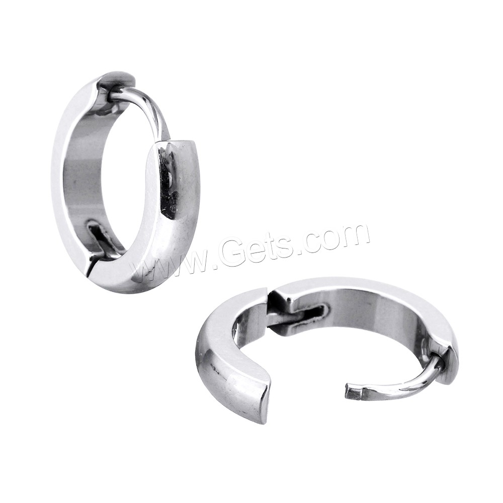 Stainless Steel Huggie Hoop Earring, plated, different size for choice, more colors for choice, 12Pairs/Lot, Sold By Lot