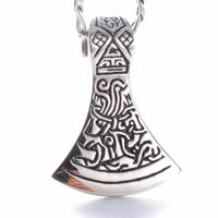 Pendentifs en titane, Acier titane, Le marteau de Thor, noircir Environ 3-5mm, Vendu par PC