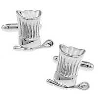 Brass Cufflinks, Cup, platinum color plated, nickel, lead & cadmium free, 10-20mm 