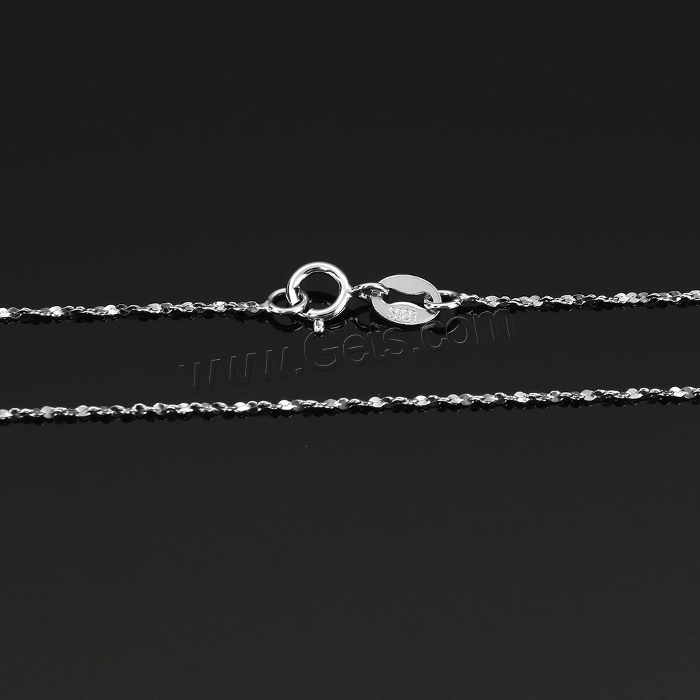 Sterling Silver Necklace Chain, 925 Sterling Silver, different length for choice, 1mm, Sold By Strand