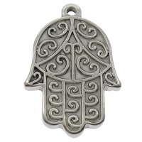 Stainless Steel Pendants, Hamsa, blacken Approx 1mm 