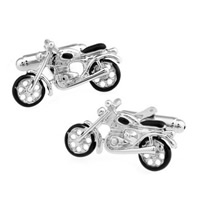 Brass Cufflinks, Motorcycle, platinum color plated, enamel, nickel, lead & cadmium free, 10-20mm 