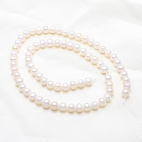 Potato Cultured Freshwater Pearl Beads, natural, white, 5-6mm Approx 0.8mm Approx 15.5 Inch 