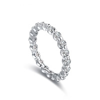 Newegg® Bague, laiton, Plaqué de platine, normes différentes pour le choix & pavé de micro zircon & pour femme, 3mm, Vendu par PC