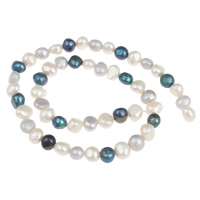 Baroque Cultured Freshwater Pearl Beads, mixed colors, 8-9mm Approx 0.8mm Approx 15 Inch 