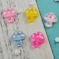 Mobile Phone DIY Decoration, Resin, mushroom, mixed colors 