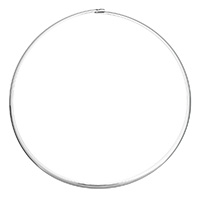 acero inoxidable Collar, para mujer, color original, 4x2mm, diámetro interior:aproximado 133x145mm, longitud:aproximado 18 Inch, Vendido por UD